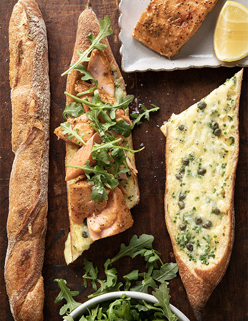 Salmon Garlic Bread Recipe