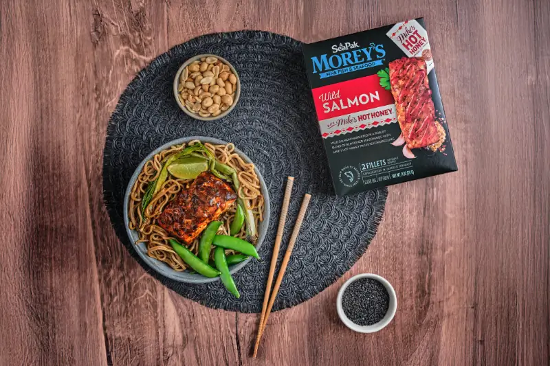 Hot Honey Salmon Soba Noodle Bowl | Morey's Fine Fish & Seafood