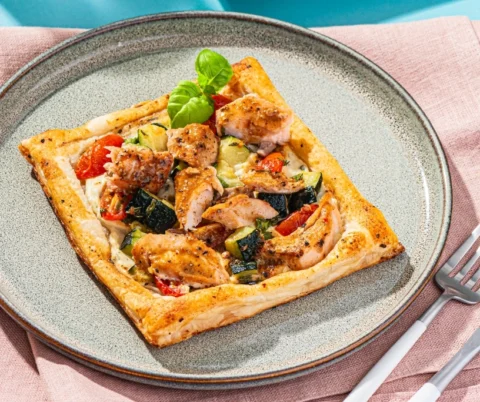Puff Pastry Salmon Tarts