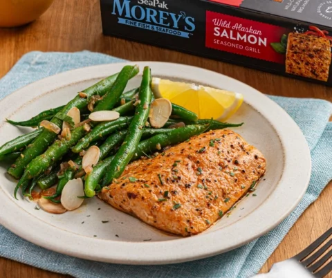 Salmon Green Bean Almondine