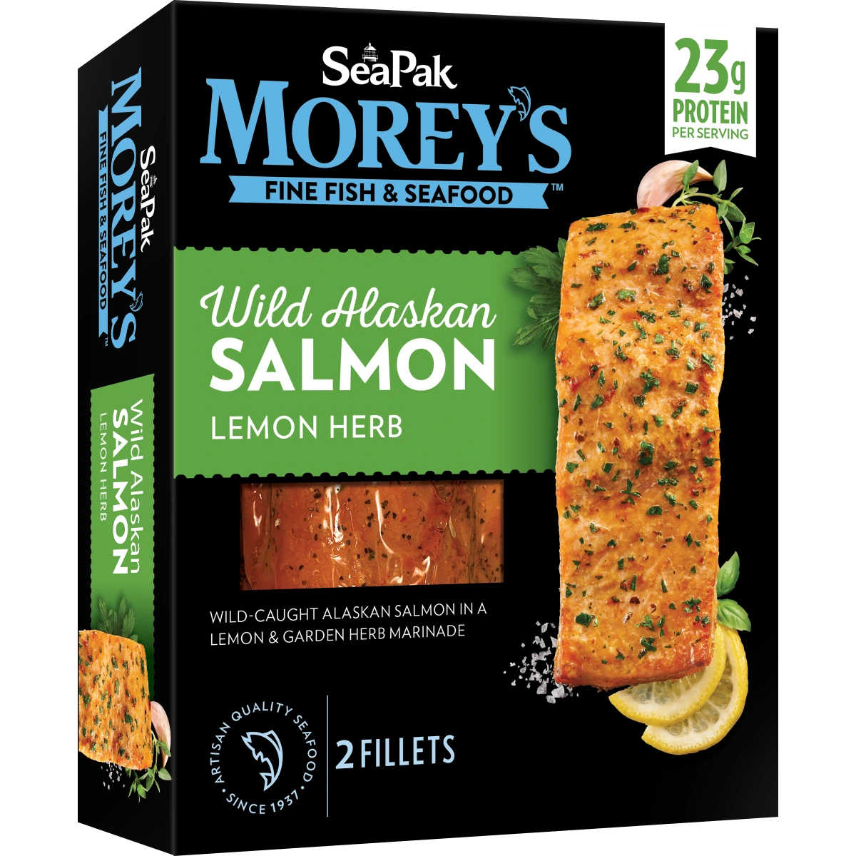 Wild Alaskan Salmon Lemon Herb | Morey's Fine Fish & Seafood