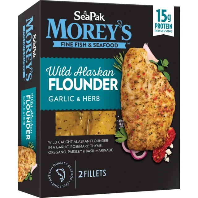 Morey's Wild Alaskan Flounder Garlic & Herb